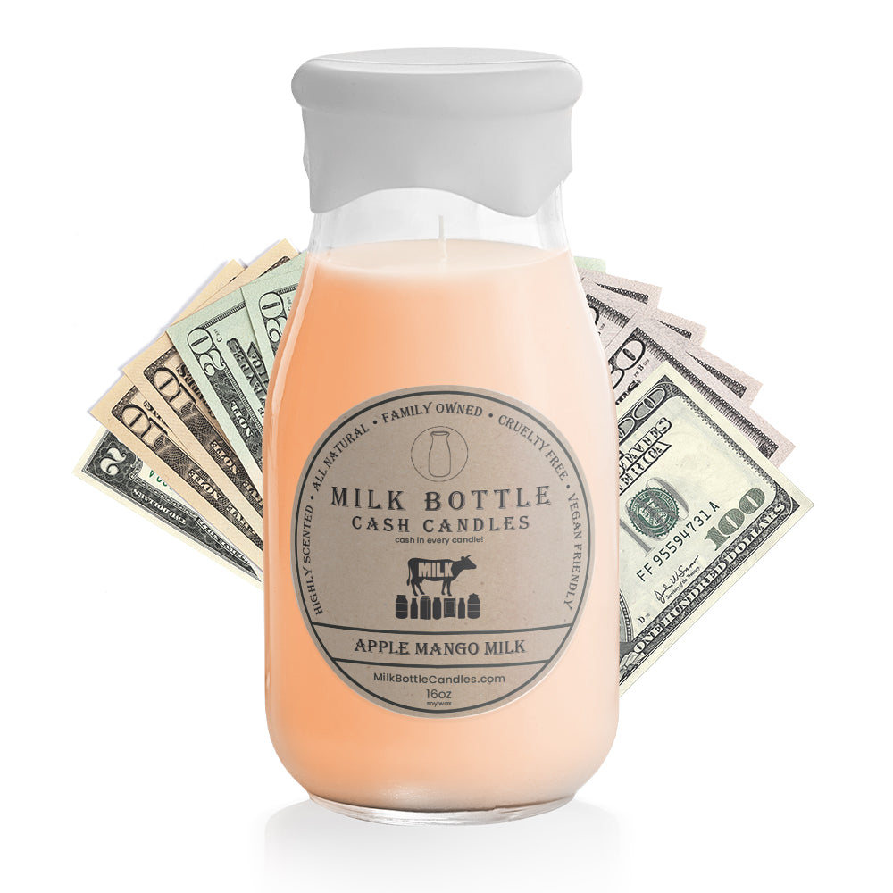 Apple Mango Milk - Milk Bottle Cash Candles