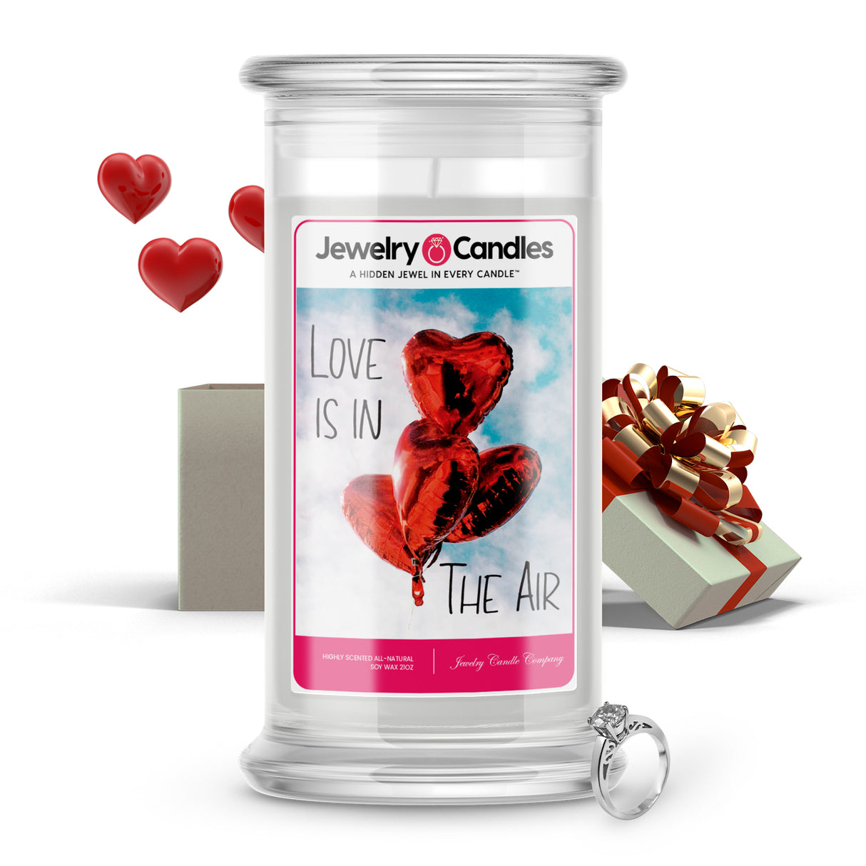 Love is in the Air Valentine Jewelry Candle