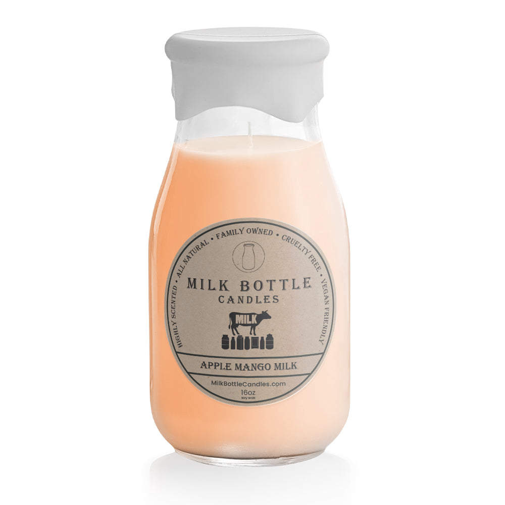 Apple Mango Milk - Milk Bottle Candles