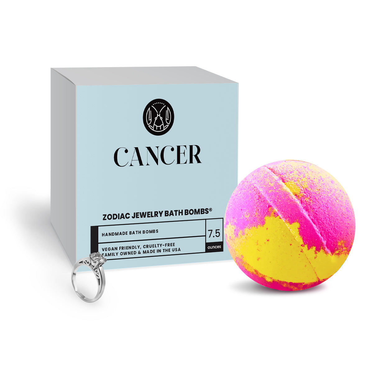 Cancer Zodiac Jewelry Bath Bomb
