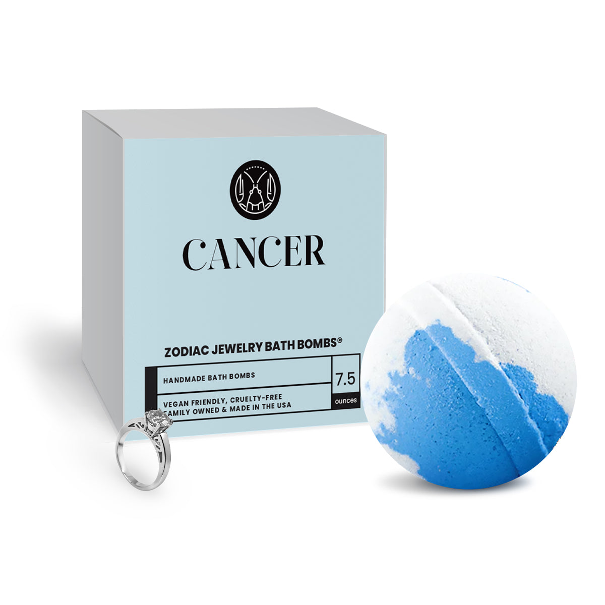Cancer Zodiac Jewelry Bath Bomb