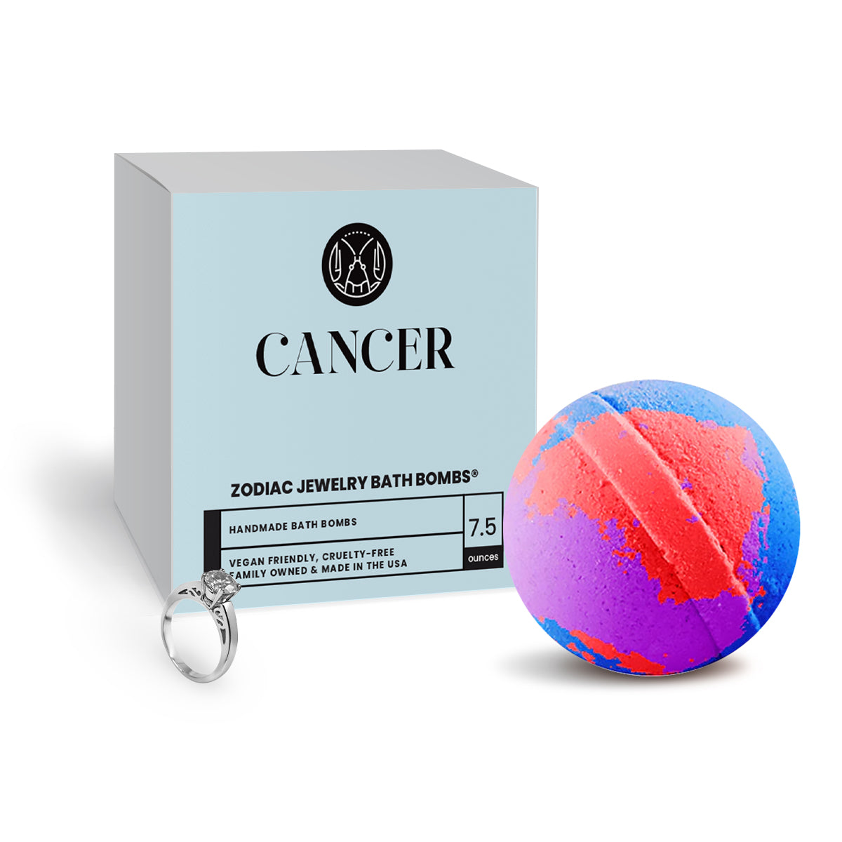 Cancer Zodiac Jewelry Bath Bomb