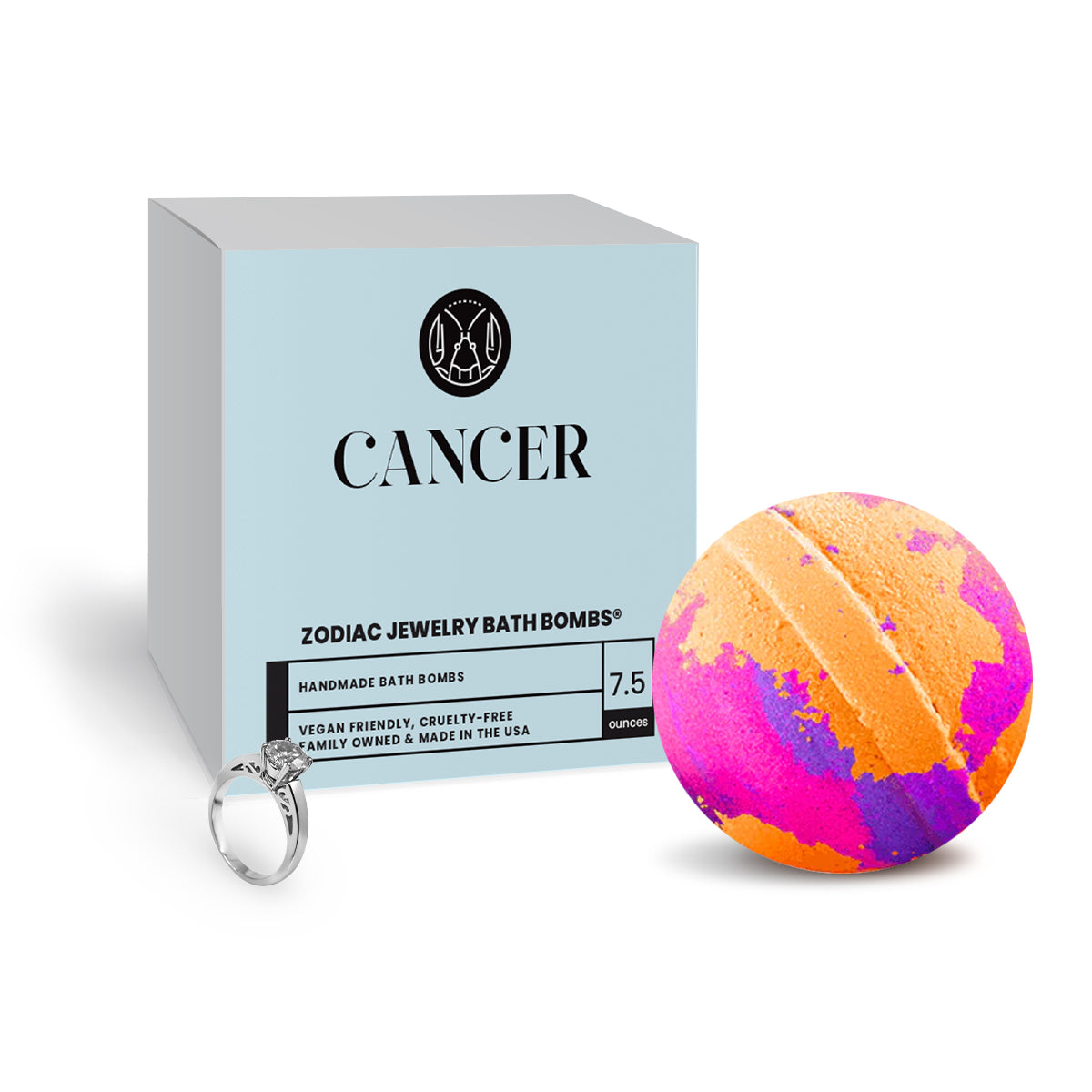 Cancer Zodiac Jewelry Bath Bomb