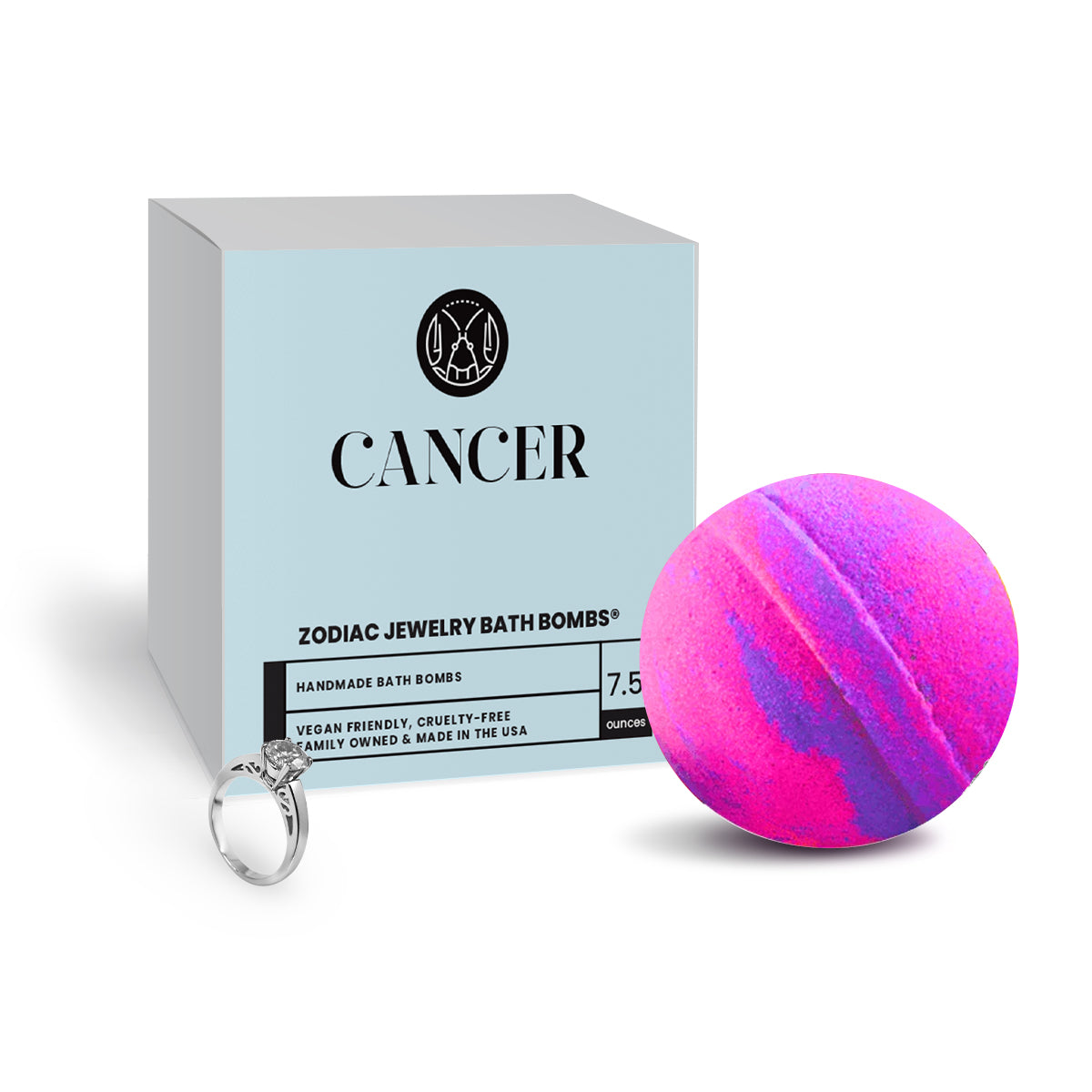 Cancer Zodiac Jewelry Bath Bomb