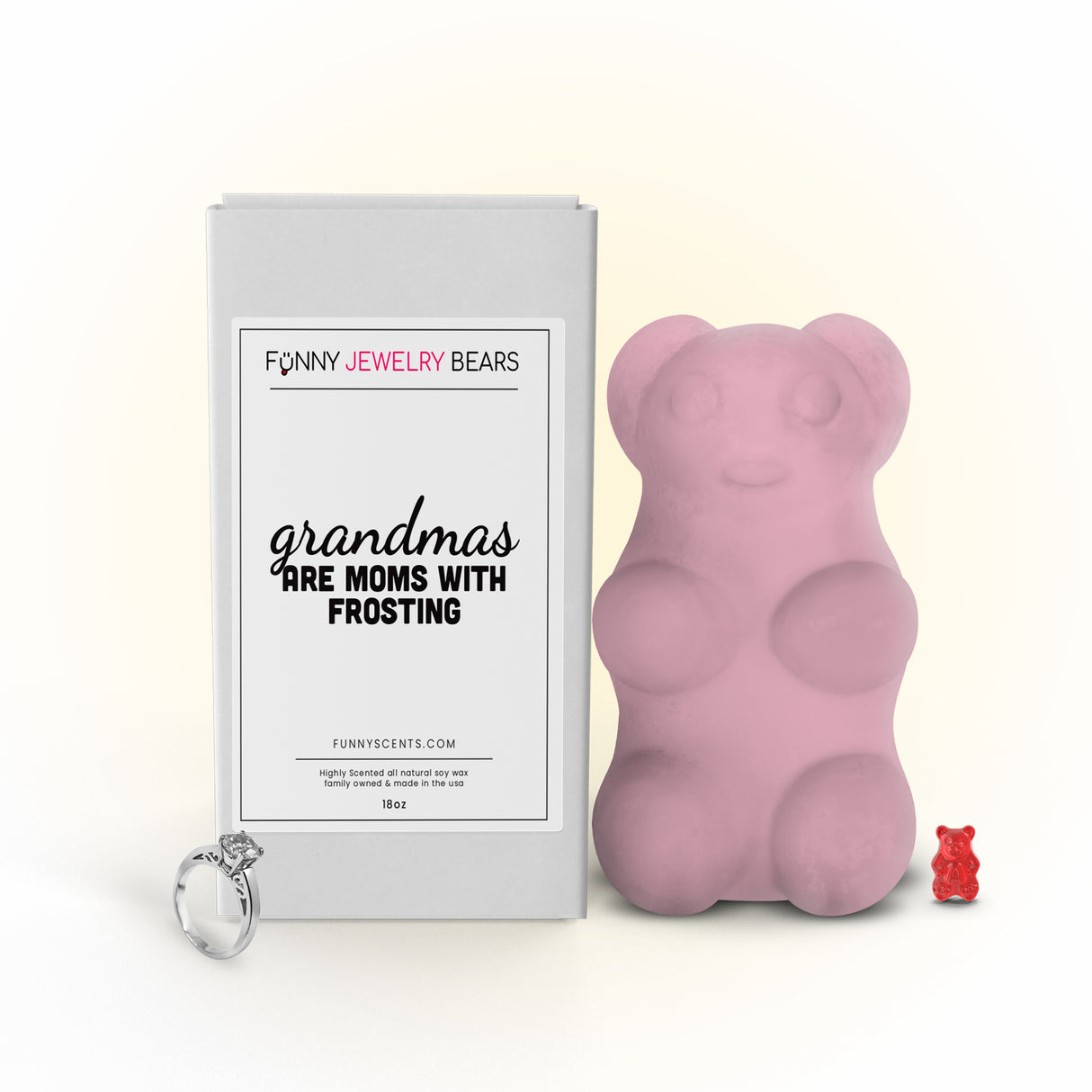 grandmas are MOMS with Frosting Funny Jewelry Bear Wax Melts