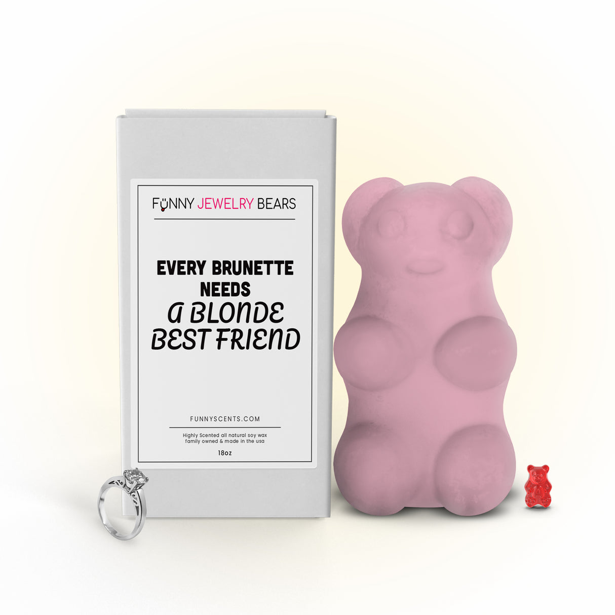 Every Brunette Needs a Blonde Best Friend Funny Jewelry Bear Wax Melts