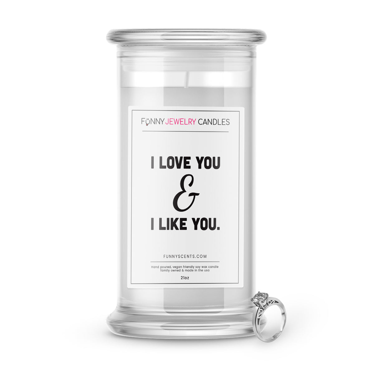 I Love You & I Like You Jewelry Funny Candles