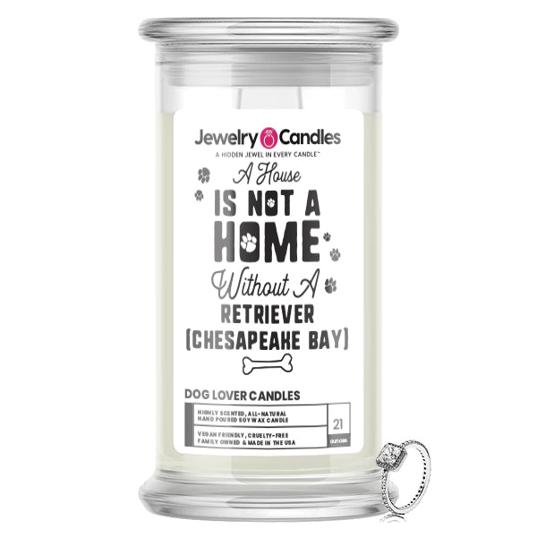 A house is not a home without a Retriever(Chesapeake Bay) Dog Jewelry Candle