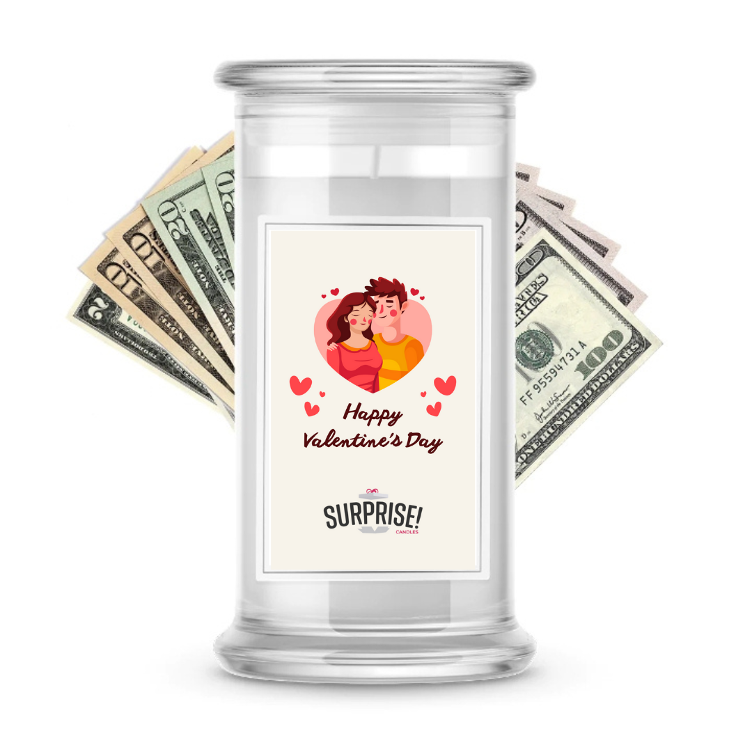 Happy Valentine's Day | Valentine's Day Surprise Cash Candles