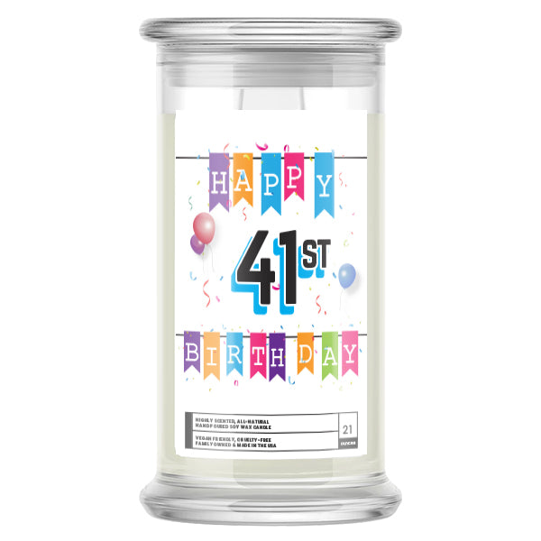 Happy 41st Birthday Candle