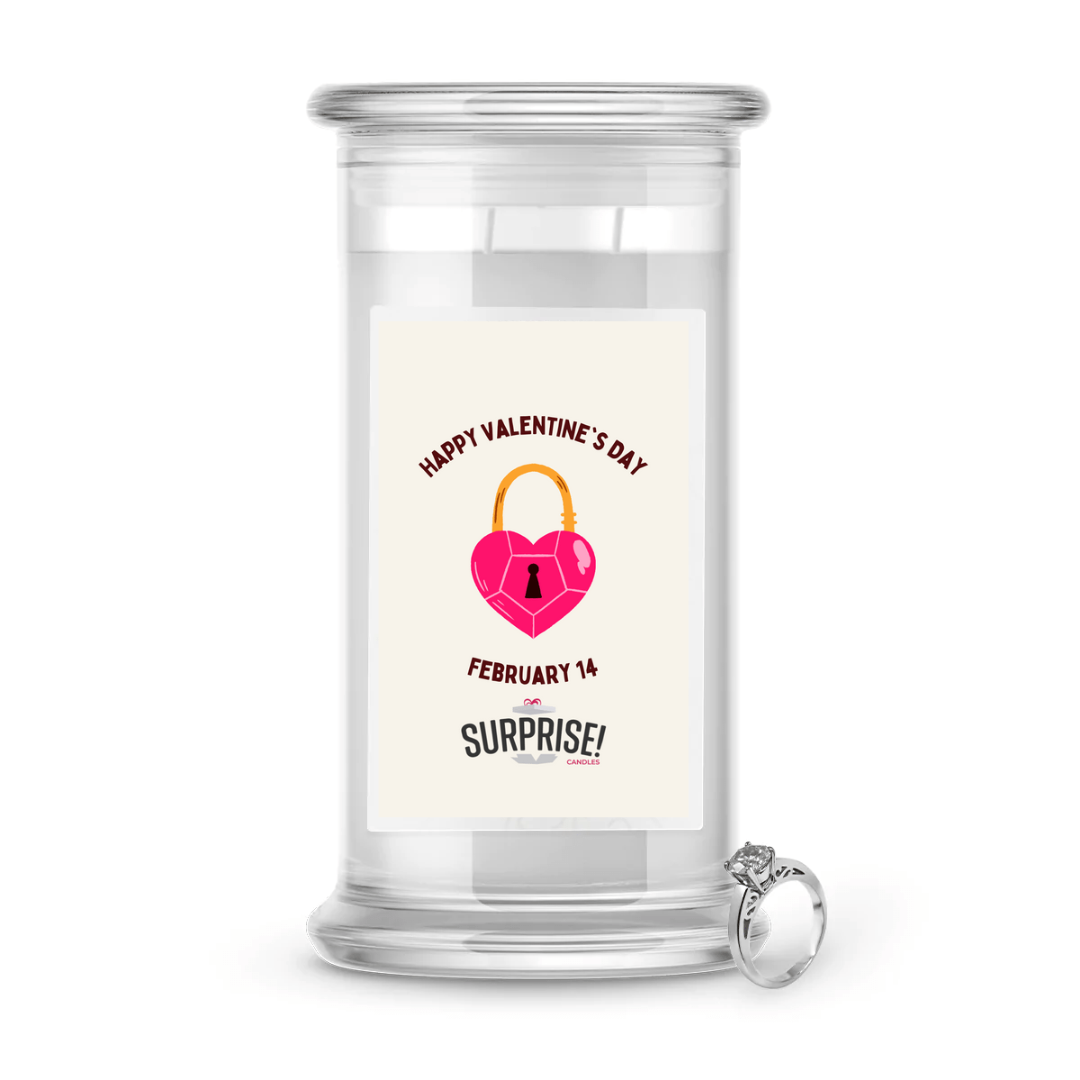 Happy Valentine's Day February 14 | Valentine's Day Surprise Jewelry Candles