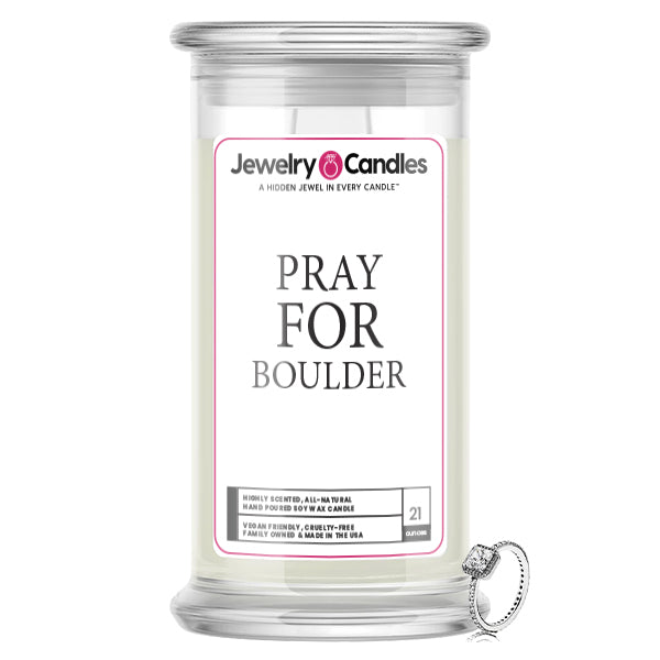 Pray For Boulder Jewelry Candle