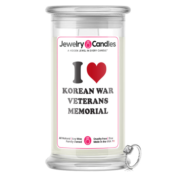 I Love KOREAN WAR VETERANS MEMORIAL Landmark Jewelry Candles