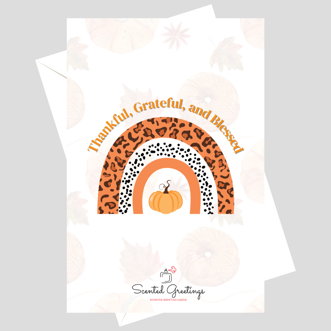 Tanksful, Grateful, and Blessed Pumpkin | Scented Greeting Cards