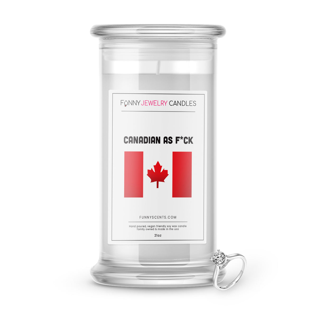 Canadian as F*uck Jewelry Funny Candles