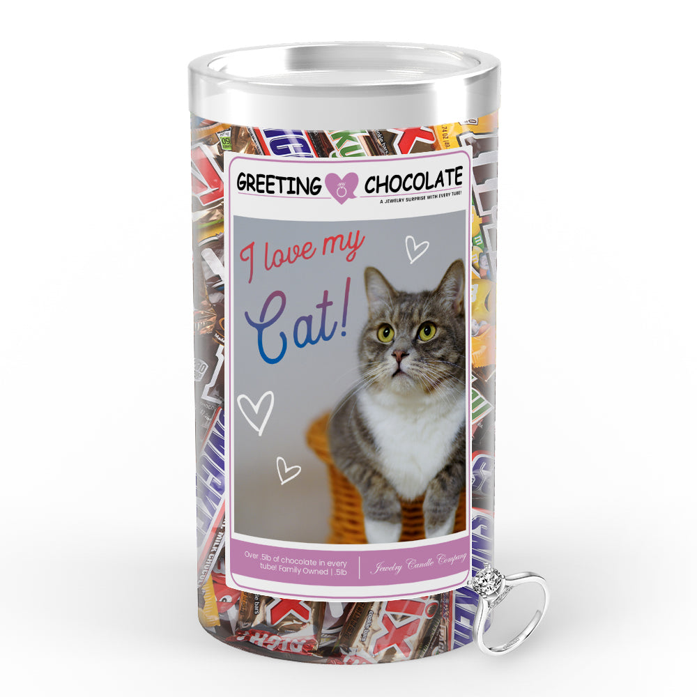 I love my cat Greetings Chocolate