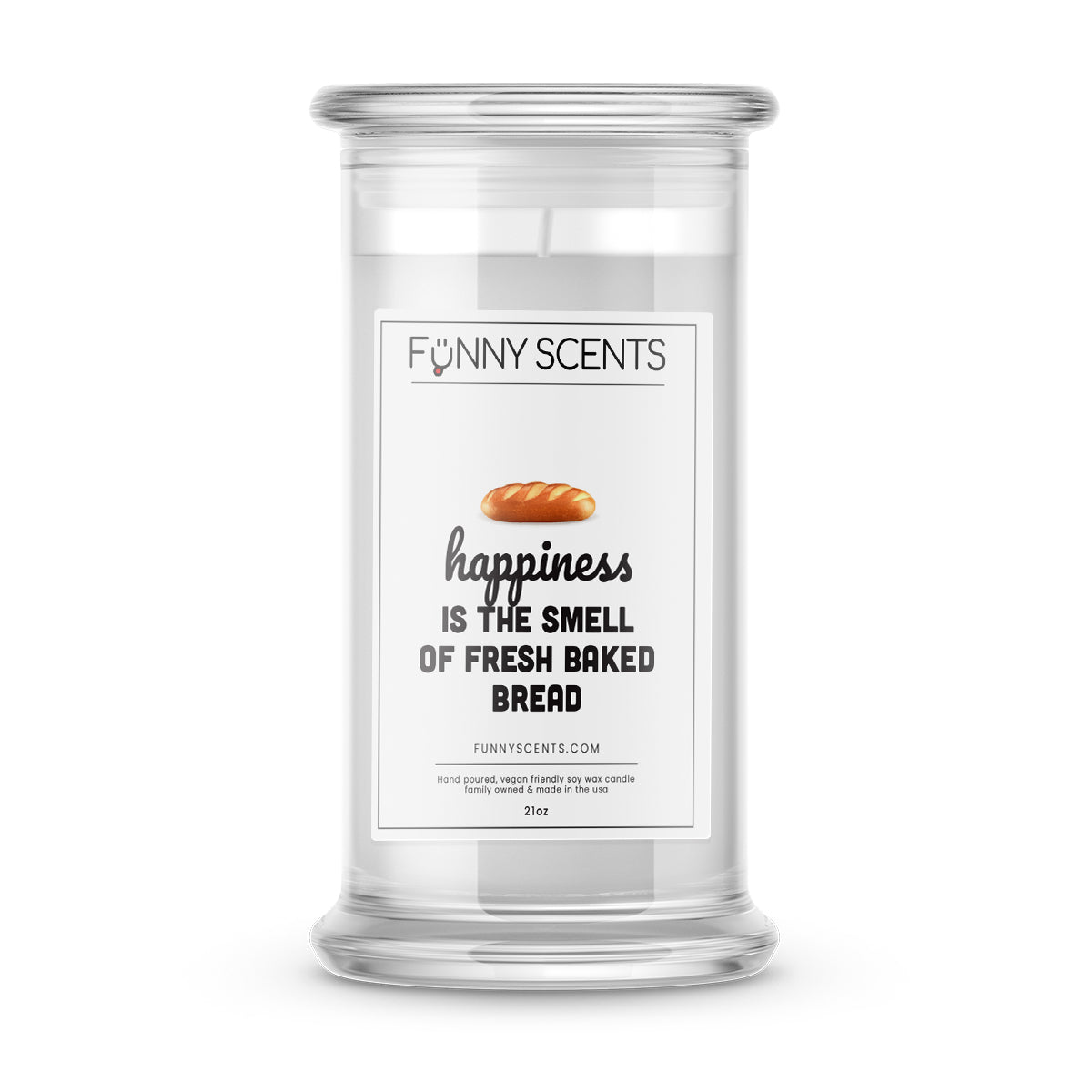 Happiness is the Smell of Fresh Baked Bread Funny Candles