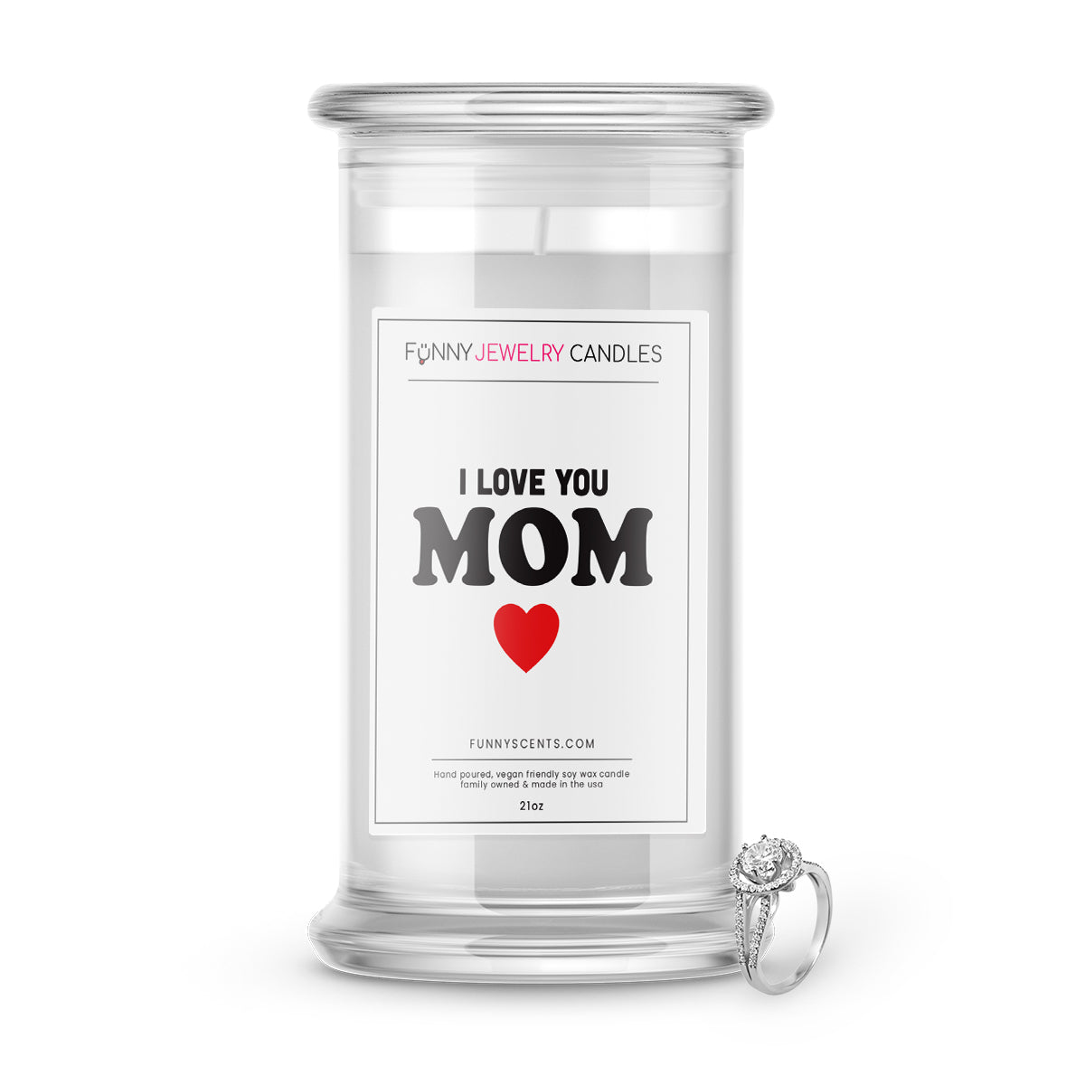 I Love You Mom Jewelry Funny Candles