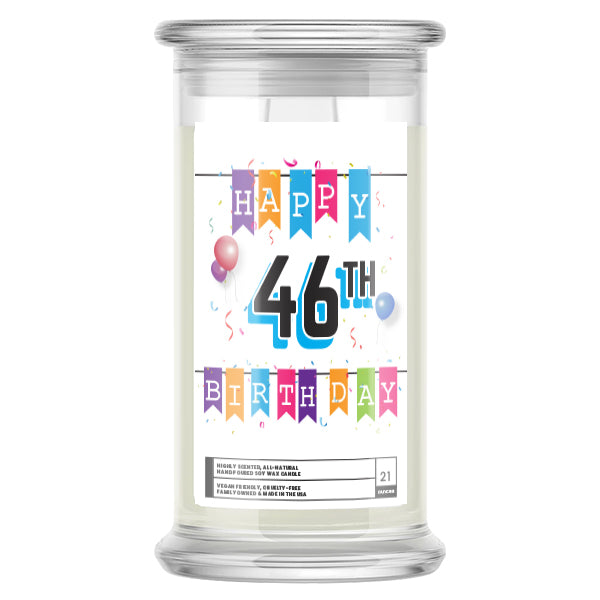 Happy 46th Birthday Candle