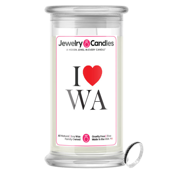 I Love WA Jewelry State Candles