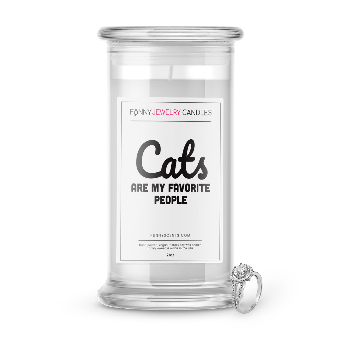 Cats Are My Favorites People Jewelry Funny Candles