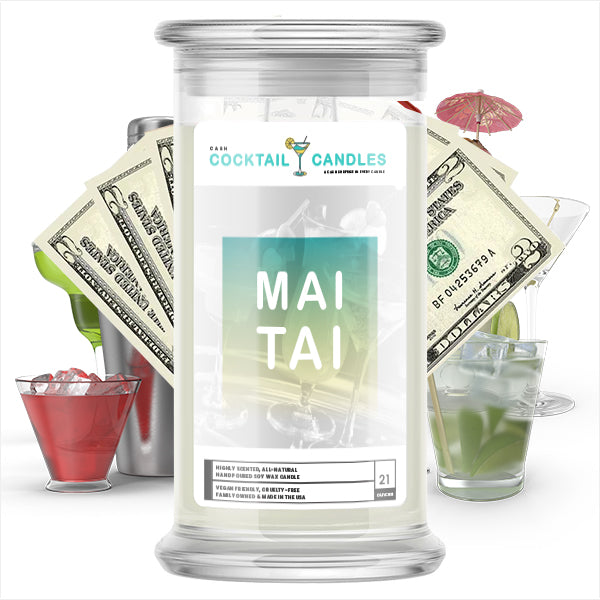 Mai Tai Cocktail Cash Candle
