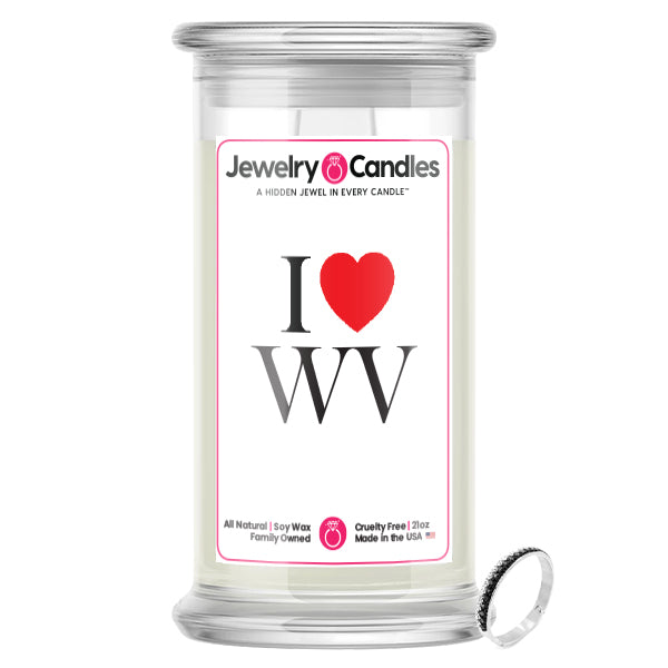 I Love WV Jewelry State Candles