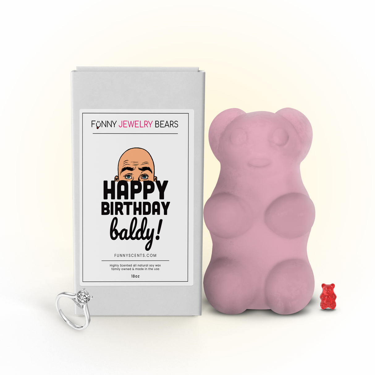 Happy Birthday baldy! Funny Jewelry Bear Wax Melts