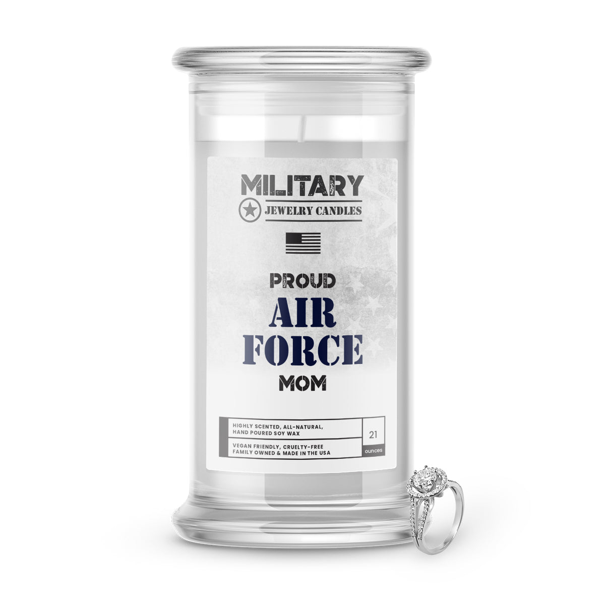 Proud AIR FORCE Mom | Military Jewelry Candles