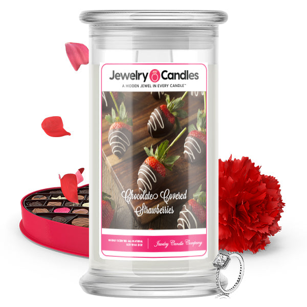 Chocolate Covered Strawberries Jewelry Candle