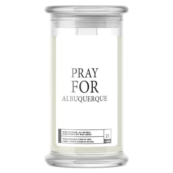Pray For Albuquerque Candle