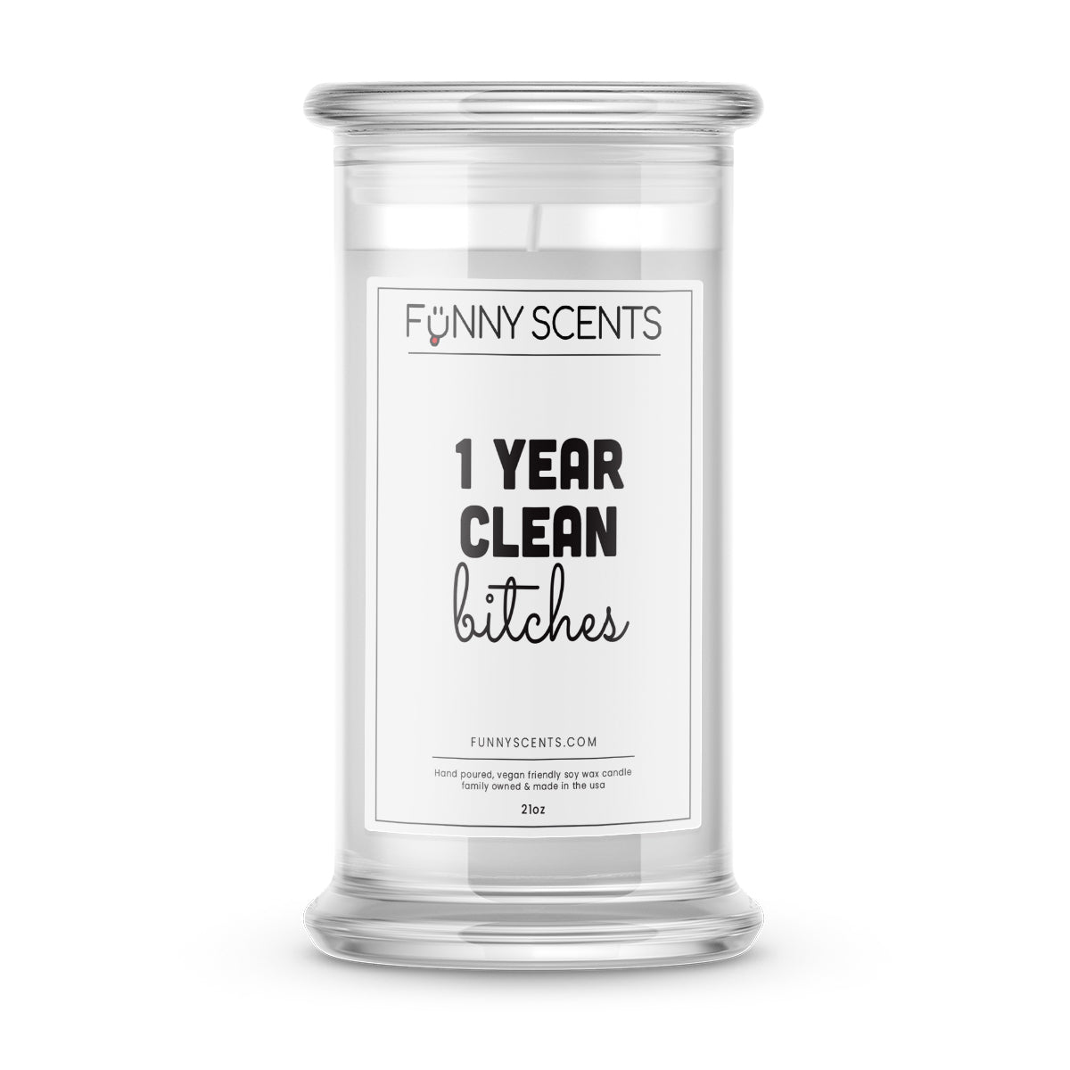 Clean and Sober Bitches Funny Candles