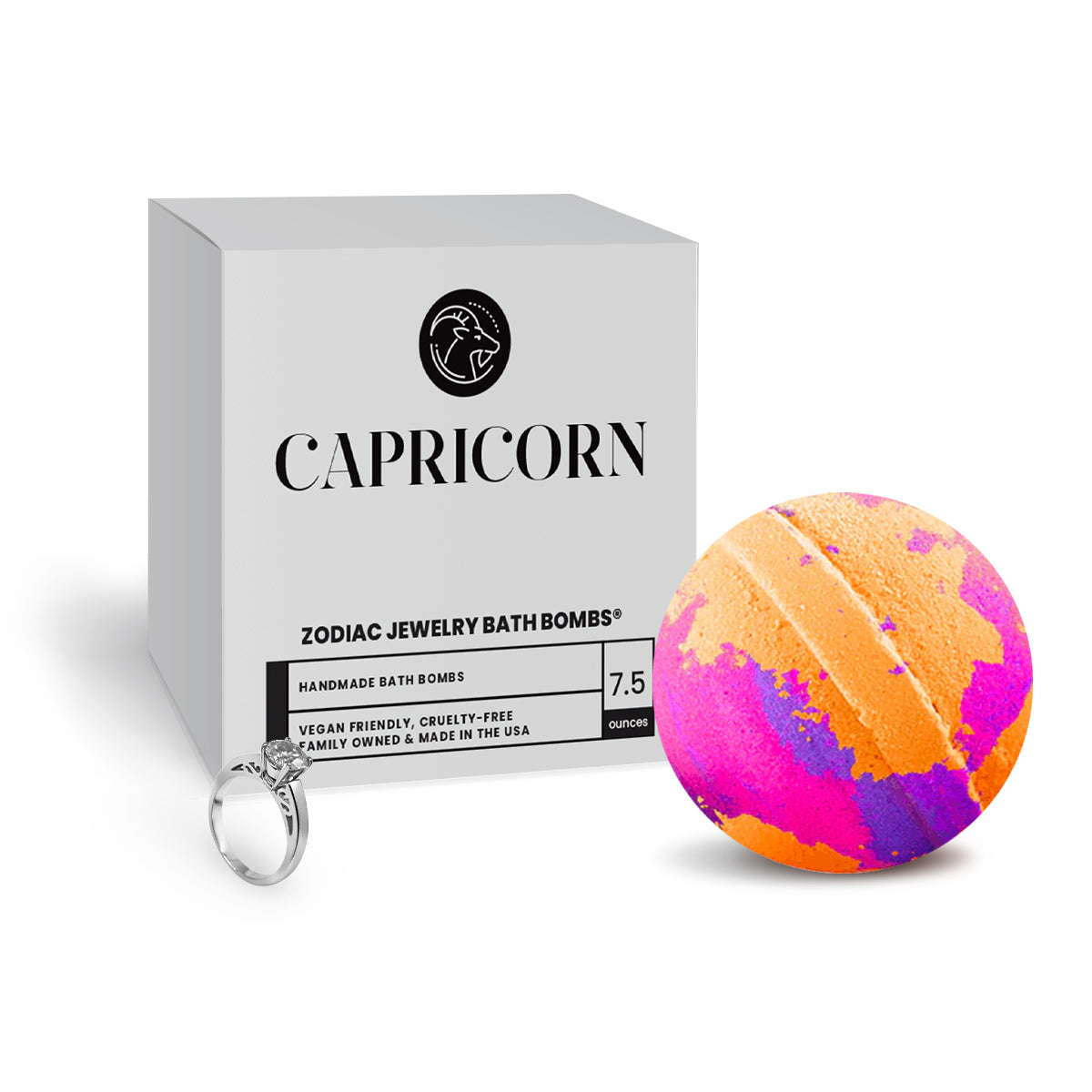 Capricorn Zodiac Jewelry Bath Bomb