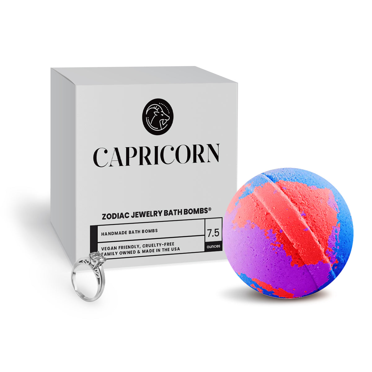 Capricorn Zodiac Jewelry Bath Bomb