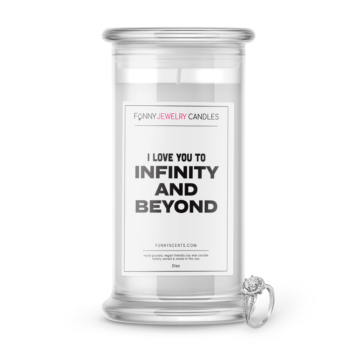 I Love You To Infinity and Beyond Jewelry Funny Candles
