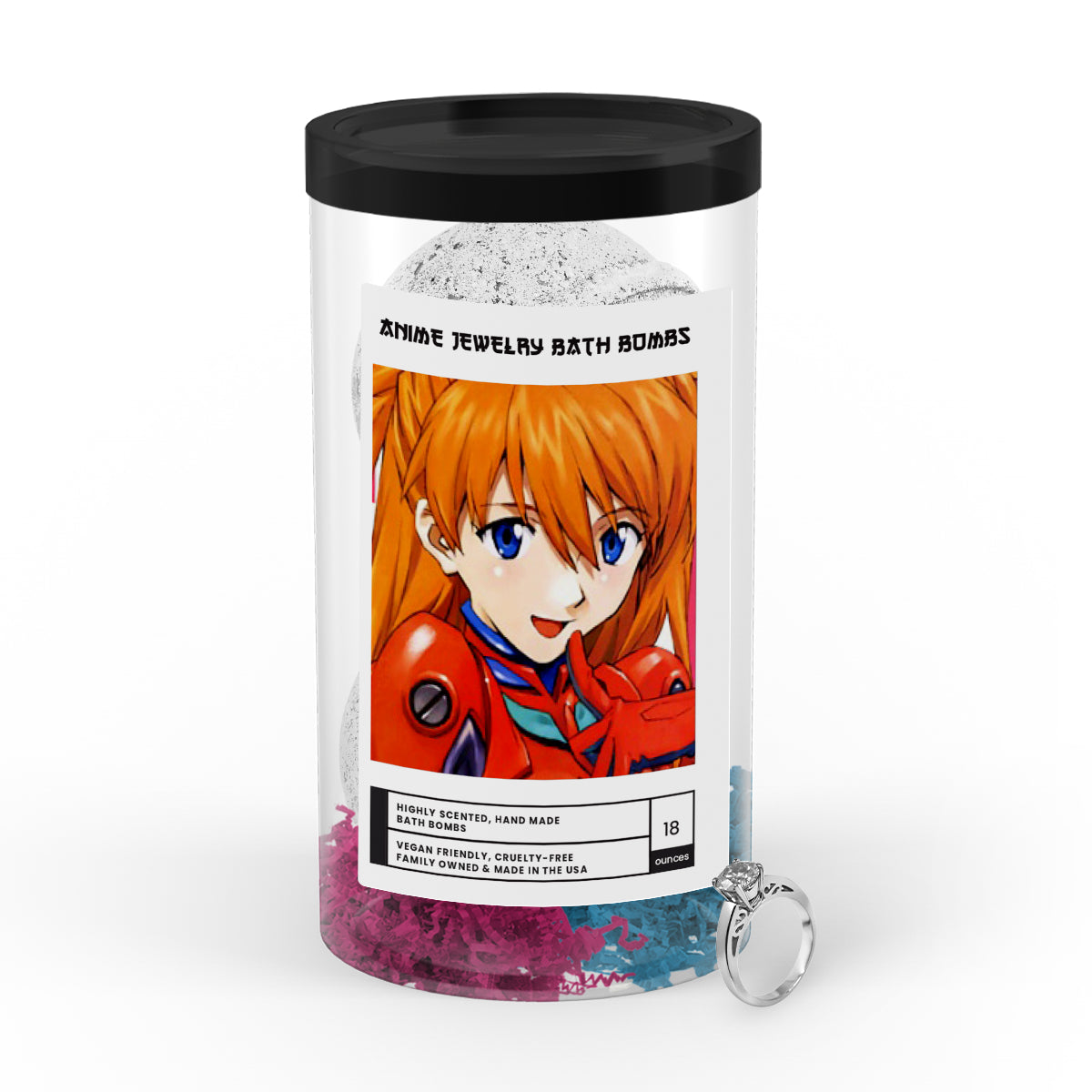 Souryuu, Asuka Langley (惣流・アスカ・ラングレー) | Anime Jewelry Bath Bombs