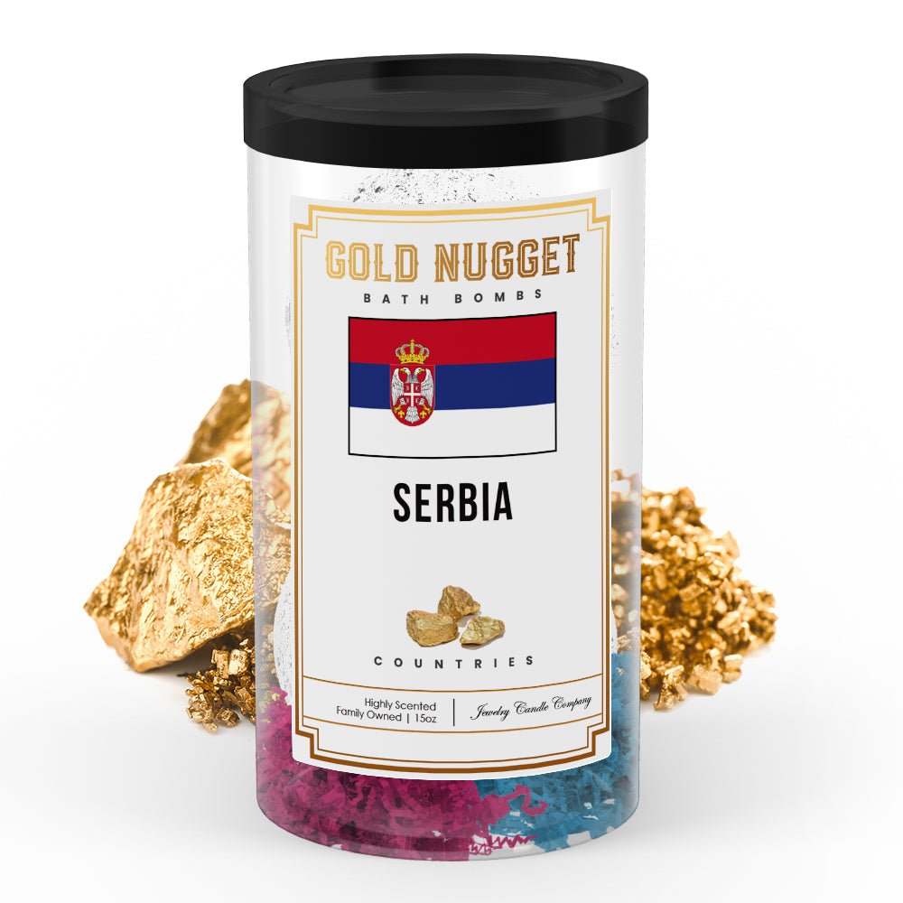 Serbia Countries Gold Nugget Bath Bombs