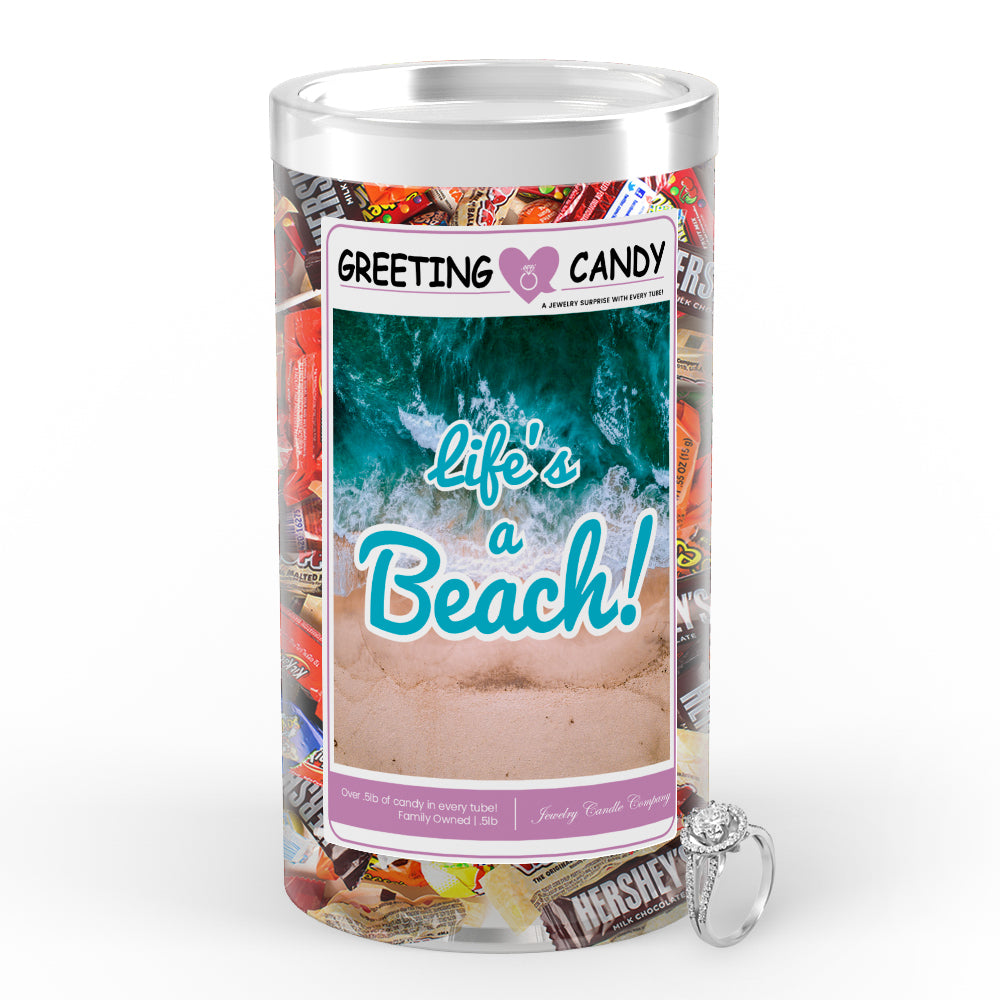 Life's a beach Greetings Candy