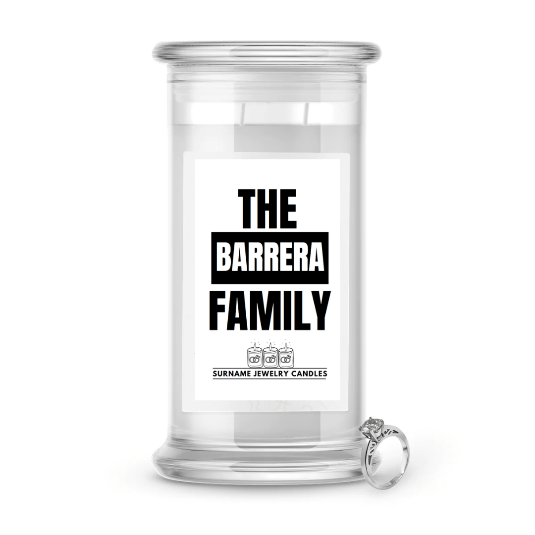 The Barrera Family | Surname Jewelry Candles