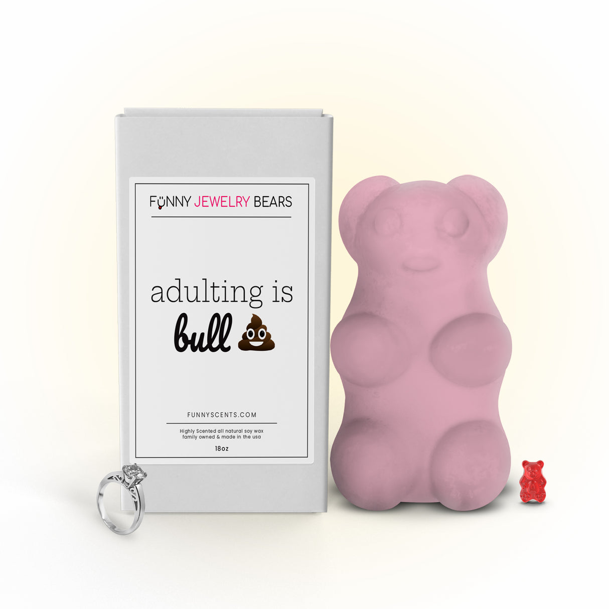 Adulting is Bullshit Funny Jewelry Bear Wax Melts