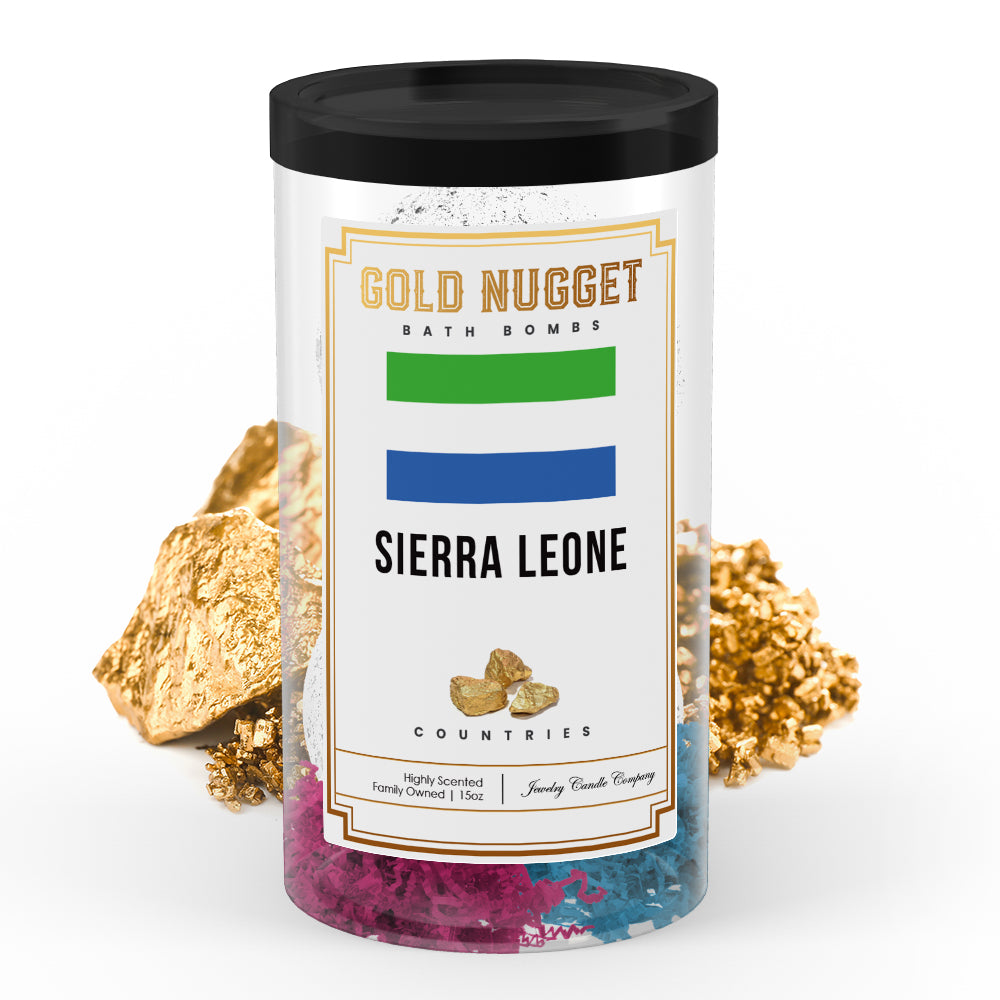 Sierra Leone Countries Gold Nugget Bath Bombs