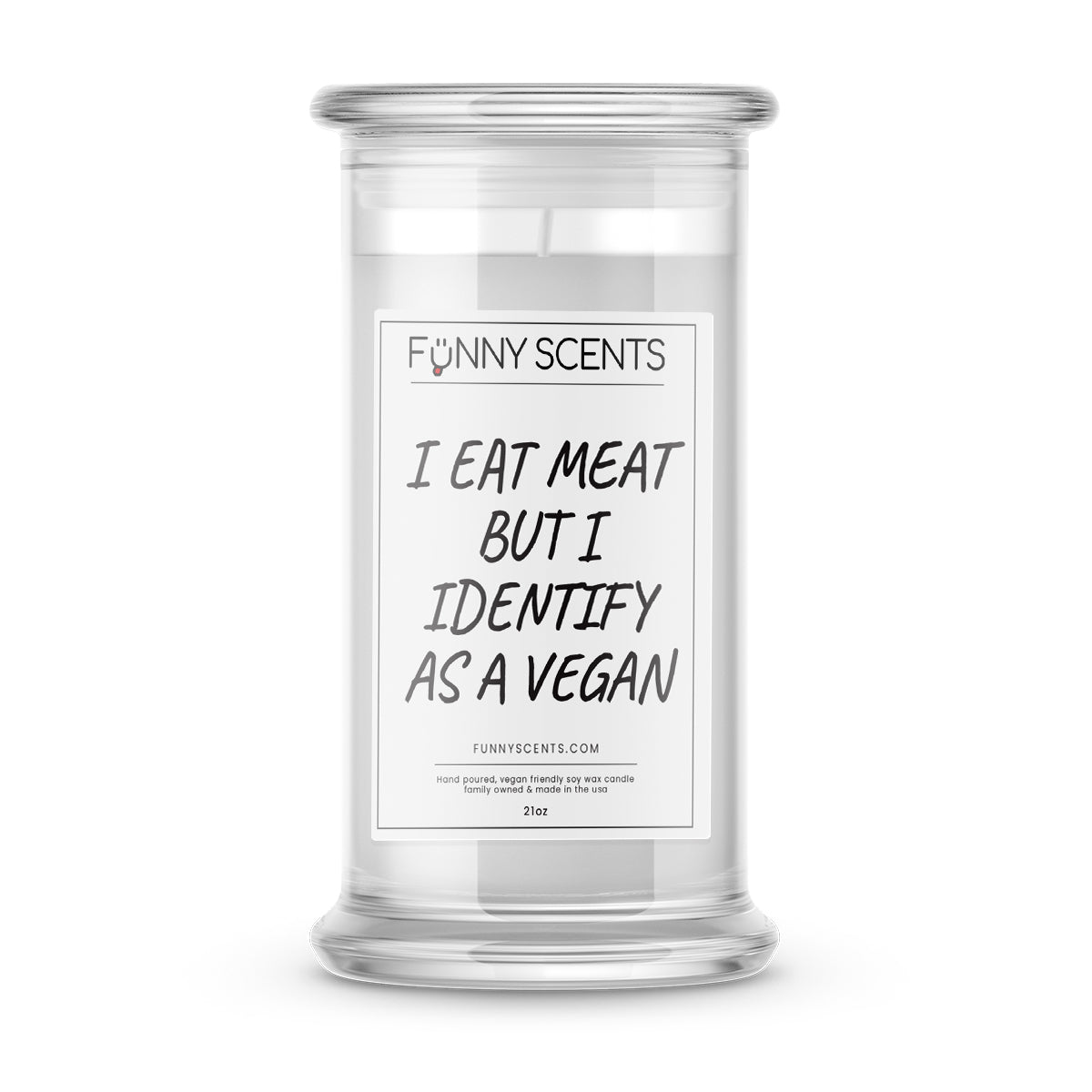 I Eat Meat But I Identify as a vegan Funny Candles