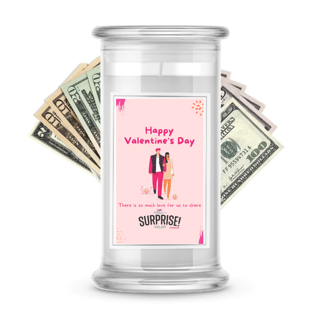 Happy Valentine's Day | Valentine's Day Surprise Cash Candles
