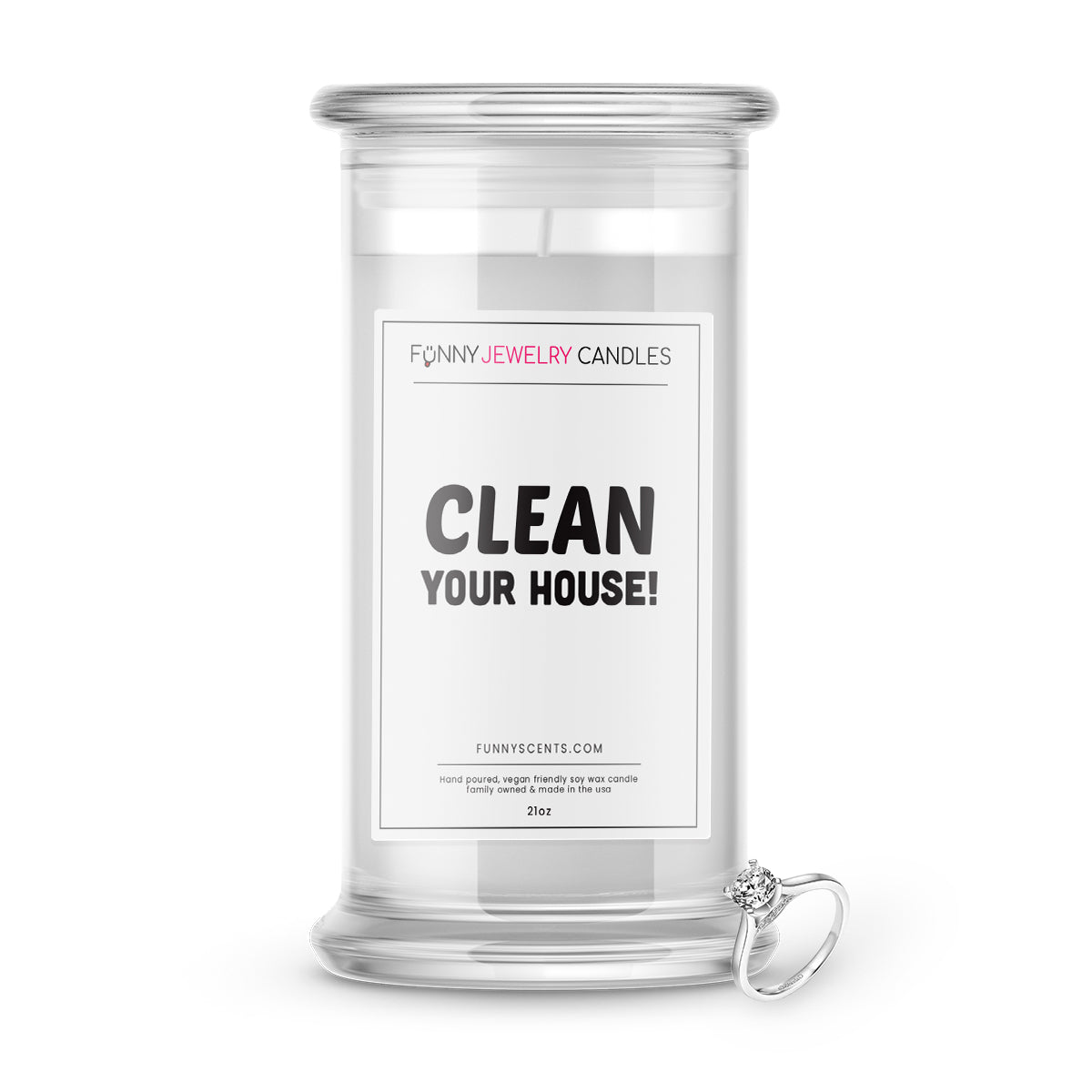 Clean Your House! Jewelry Funny Candles