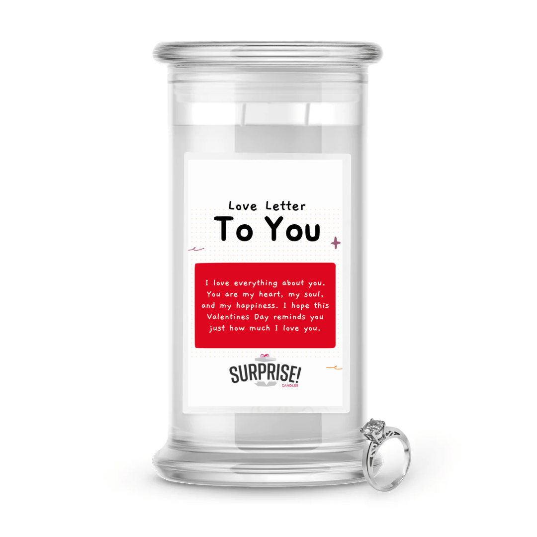 Love Letter To You | Valentine's Day Surprise Jewelry Candles