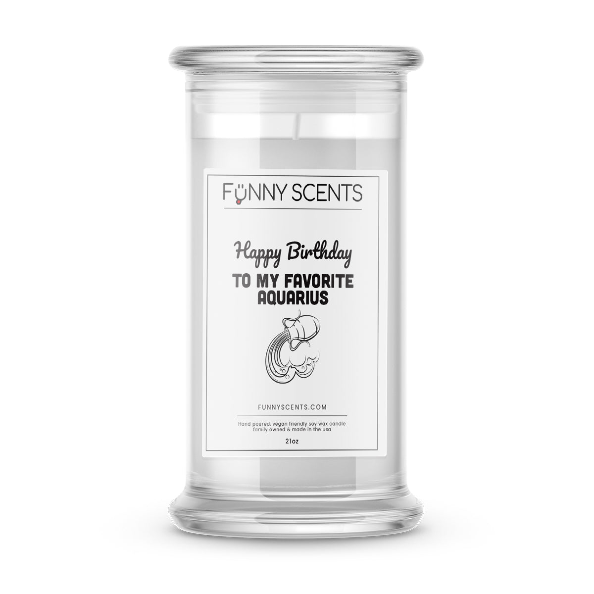 Happy Birthday My Favorite Aquarius Funny Candles