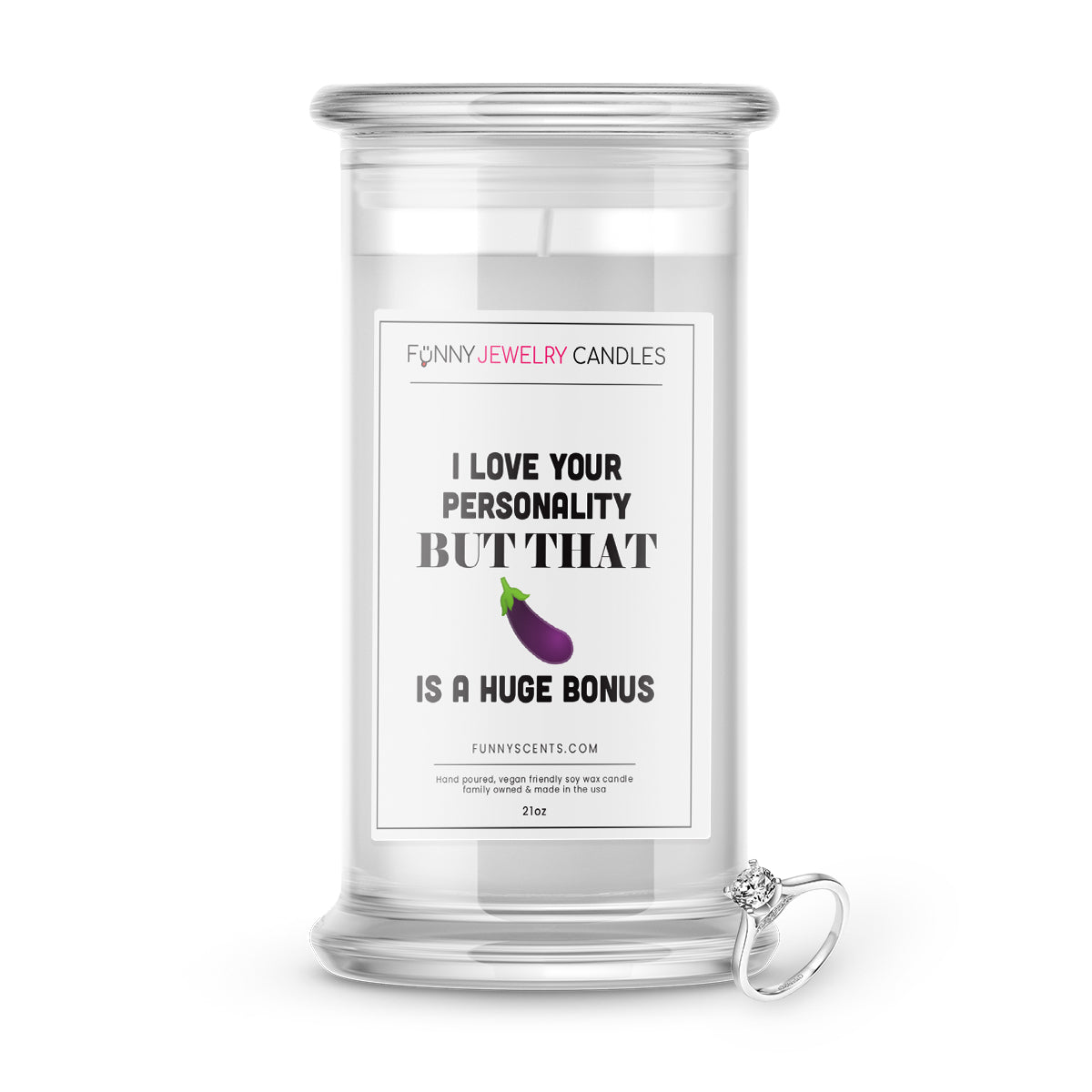 I Love Your Personality But That Dick is A huge Bonus Jewelry Funny Candles