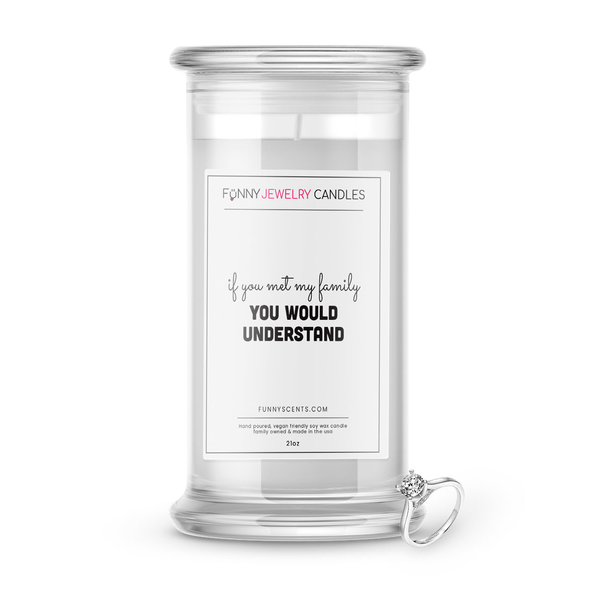 if you met my family you would Understand Jewelry Funny Candles