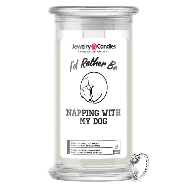 I'd rather be Napping With My Dog Jewelry Candles