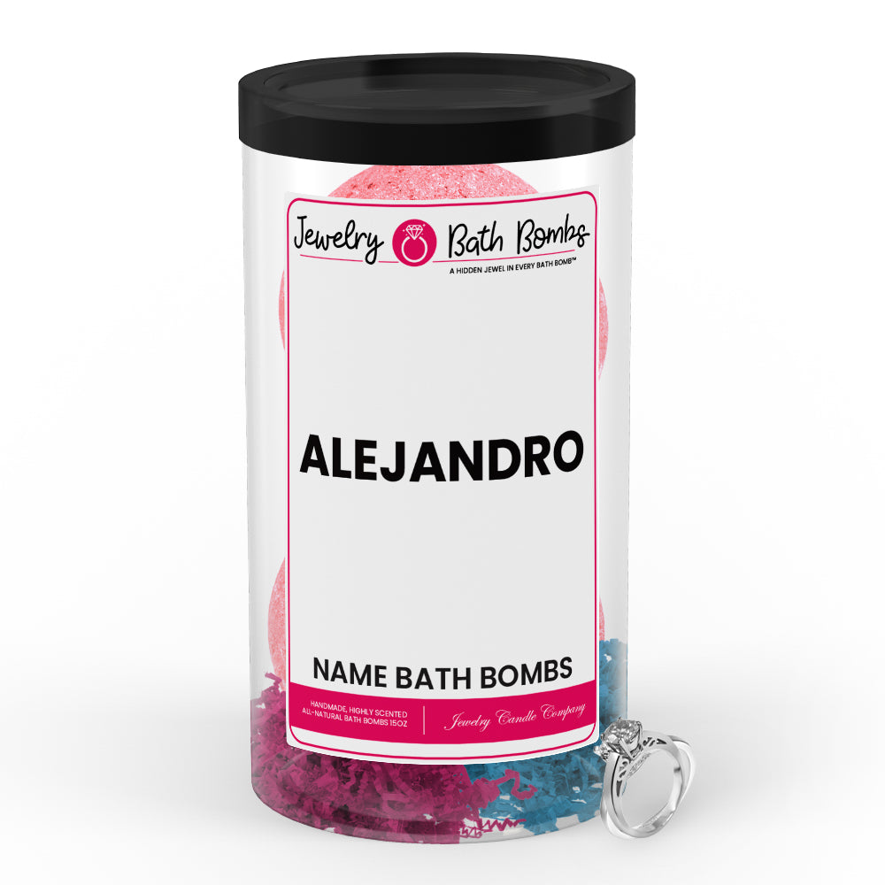 ALEJANDRO Name Jewelry Bath Bomb Tube